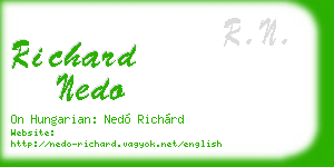 richard nedo business card