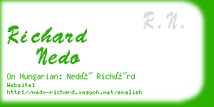 richard nedo business card